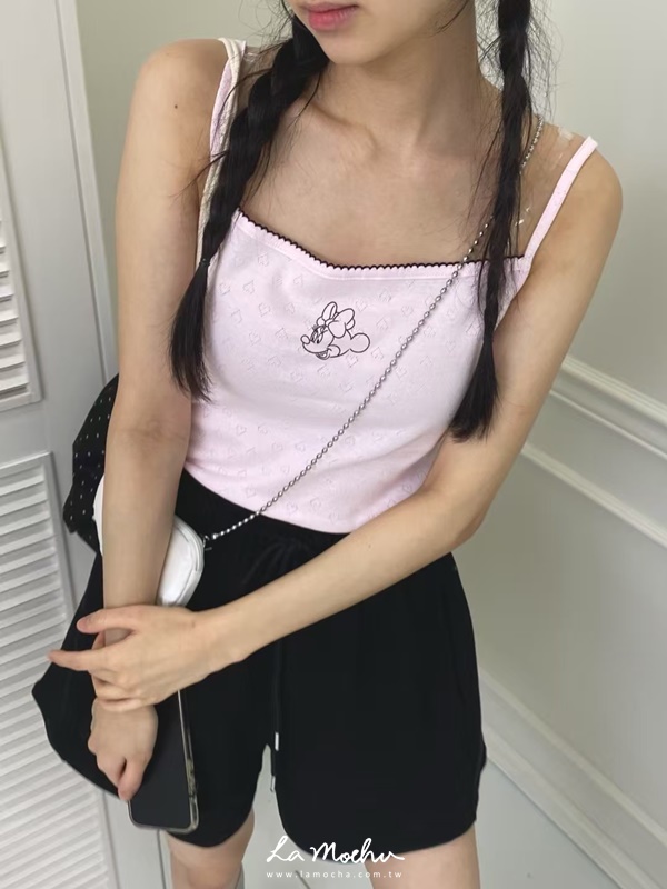 簍空愛心米妮背心